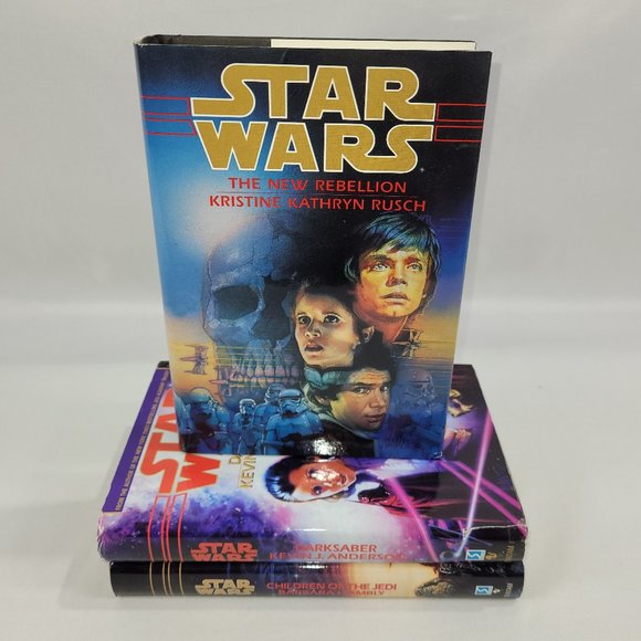 Star Wars New Republic Book Club Hardcover 3 Lot Novels Children Jedi Darksaber - Picture 1 of 1
